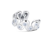 Wave Curved with Rhinestone Ear Cuff EC-1363